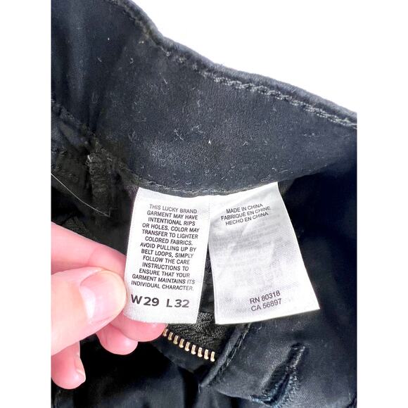 Lucky Brand Men’s 121 Slim Straight Stretch Pants, Black, Size 29 x 32 - Picture 8 of 16